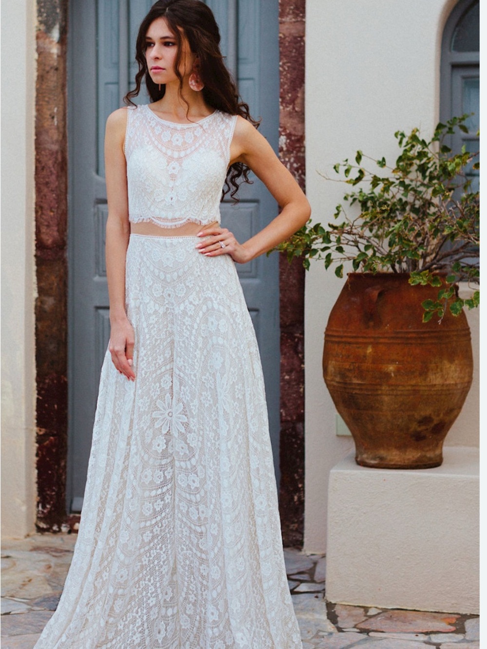 NWT Wilderly Bride Harper Boho Lace Bridal Jumpsuit